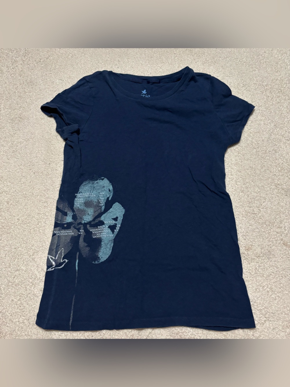 Vintage Y2K Aerie American Eagle Flower Graphic Tee Shirt Medium